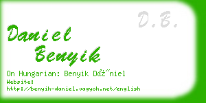 daniel benyik business card